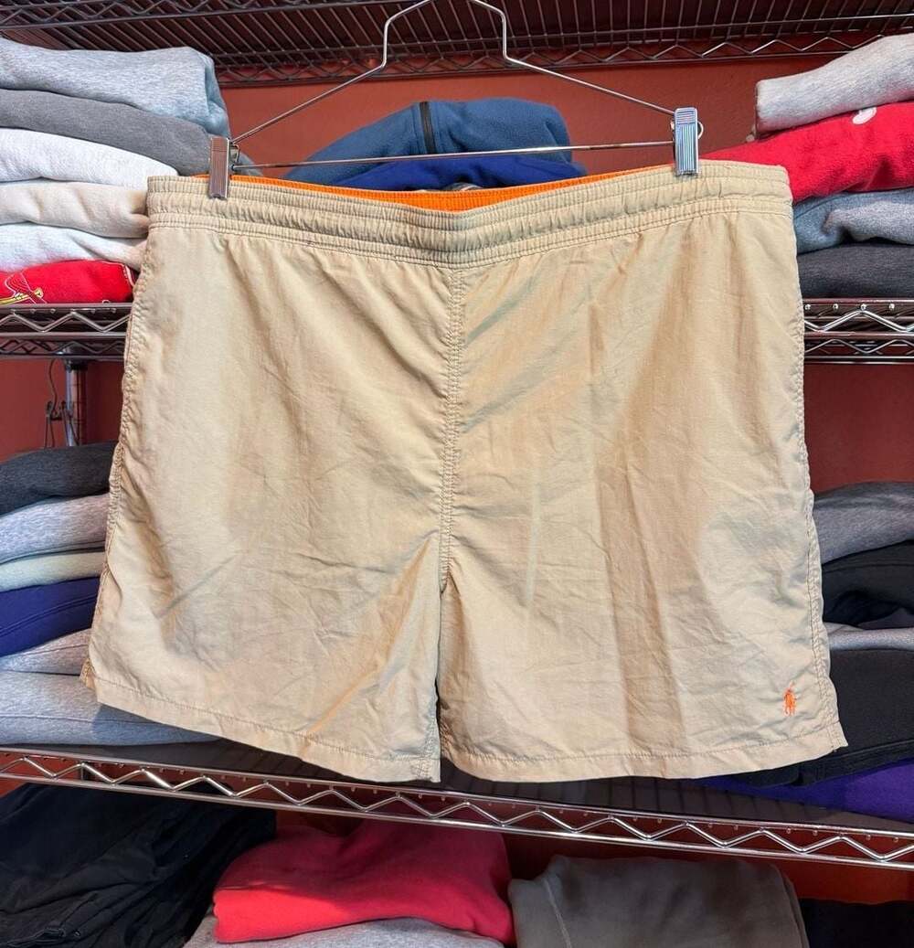 Vintage Polo Ralph Lauren Shorts Size XL Beige Swim Trunks